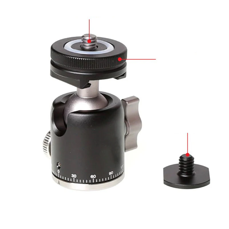 FOTOBETTER MBH19 360 панорамная шаровая Головка мини штатива w 1/4 ''Универсальное