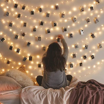 

1 2 5 10M 12M 10-120 LEDs Christmas Garland Copper Wire LED String Lamp Fairy lights For Indoor New Year Xmas Wedding Decoration