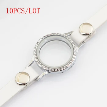 

10PCS/LOT,30mm white round magnetic floating bracelet,floating charms two wrap bracelet FB0009