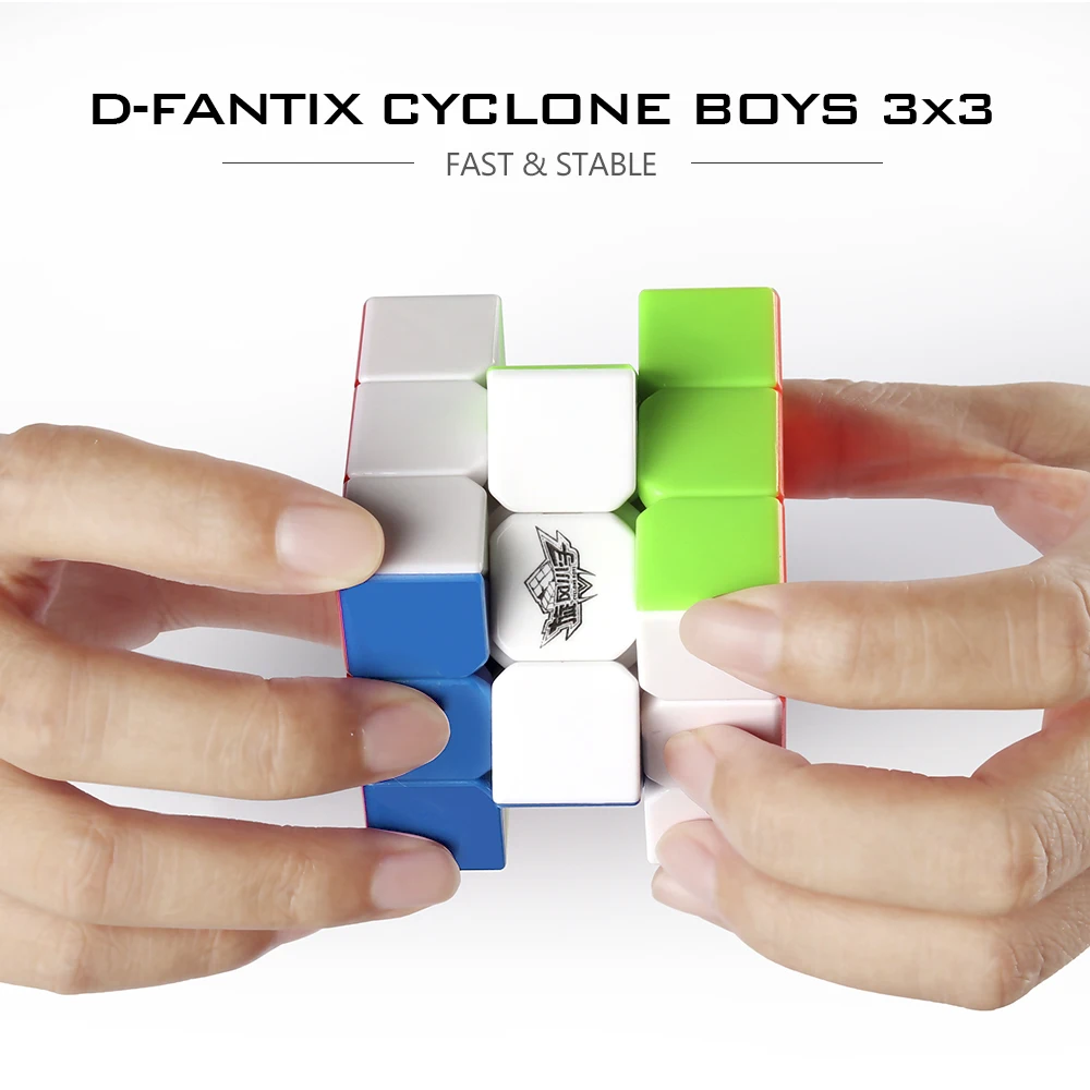 D FantiX Cyclone Boys 3x3x3 скоростной куб профессиональный магический 3x3 Пазлы игрушки (56 мм)