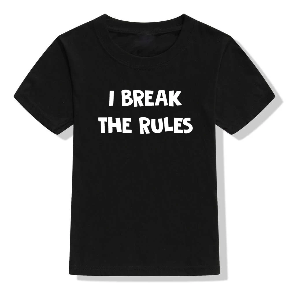 Одинаковые футболки для всей семьи с надписью «I Make The Rules and I Break The Rules» для папы и ребенка одежда для мужчин и детей, для мальчиков и девочек топы, повседневные футболки