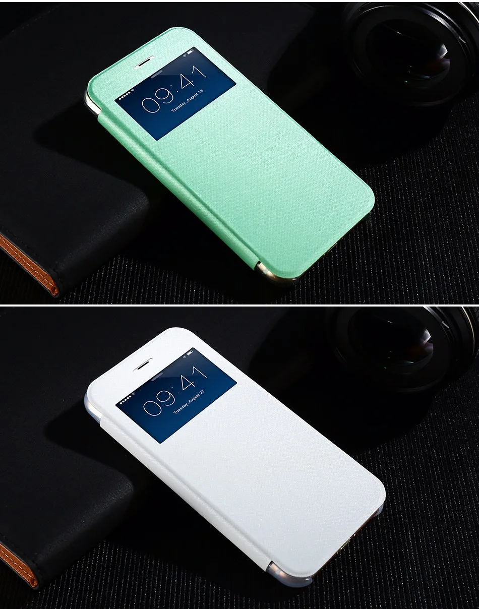 Window View Flip Leather Wallet Case For Iphone 7 7Plus 1 (12)