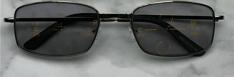 Раза прогрессивные Мультифокальные очки переход солнцезащитные очки фотохромные очки для чтения Для мужчин точки для чтения рядом далеко взгляд FML - Цвет оправы: gary