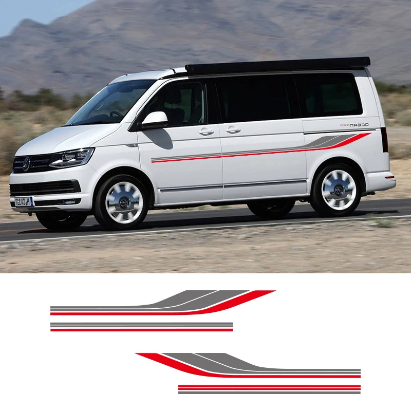 Наклейки графические для автодома 1 пара 2 стороны Mercedes Vito Ford Transit Renault Kang|Наклейки