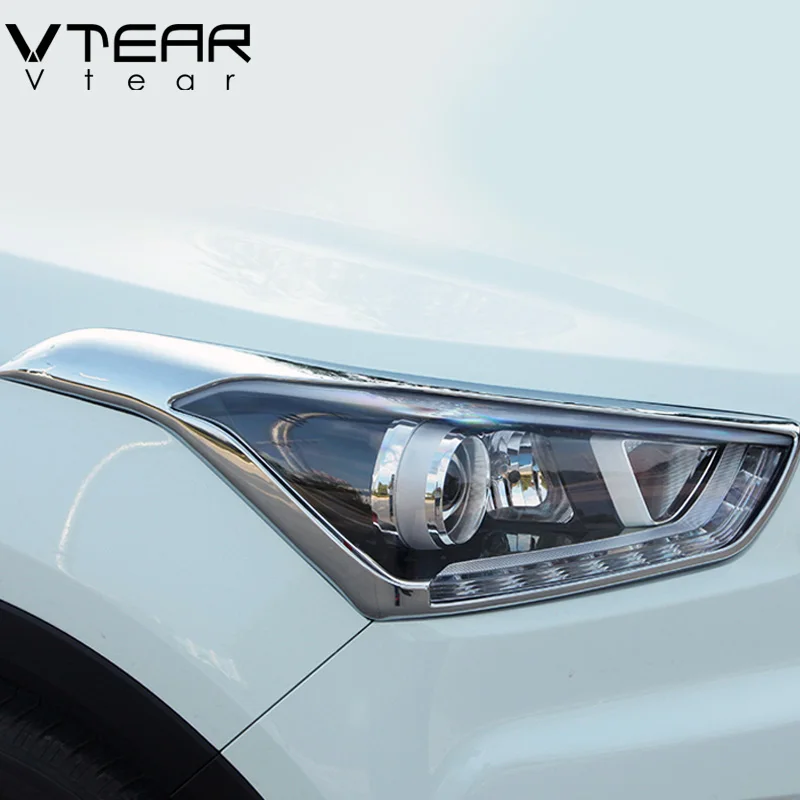 Vtear для Hyundai Creta ix25 хендай крета фары/задние фары крышка ABS автомобиля ремонт Хром