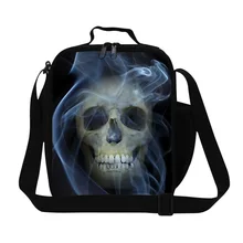 Сумка-холодильник с героями мультфильмов для детей, крутая сумка с черепом для закусок, сумка для детей, Пираты Карибского бассейна, воробей, с принтом, Ланчбокс