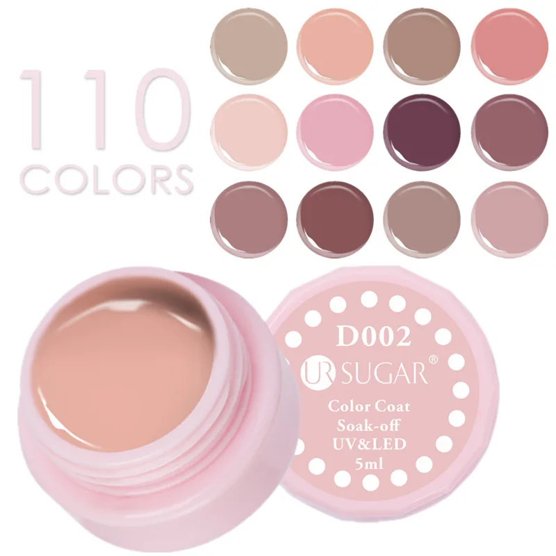 

UR SUGAR 5ml Color UV Gel Polish 110 Colors Soak Off UV Paint Gel Lacquer Nail Art Polish Paint Varnish Manicure Tips
