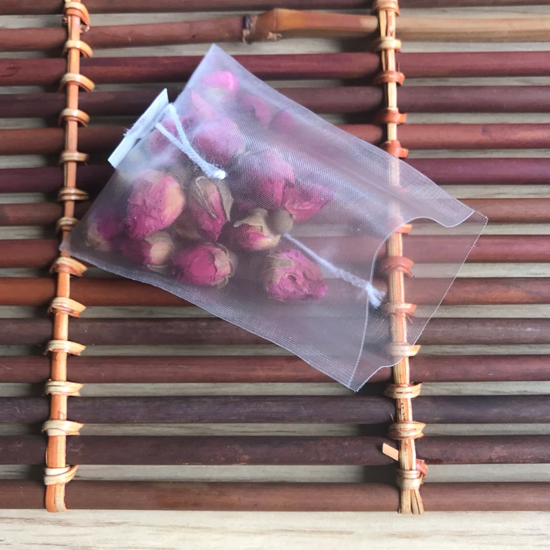 PLA Biodegraded материал кукурузное волокно сетка чайный пакетик фильтры в форме пирамиды тепловое уплотнение чайные пакетики 1000/лот индивидуальный логотип