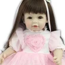 22 дюйма куклы Reborn Baby милые длинные волосы девушки дом кукла Принцесса платья Benocas Классическая Детская Игрушка Дети Соска подарки