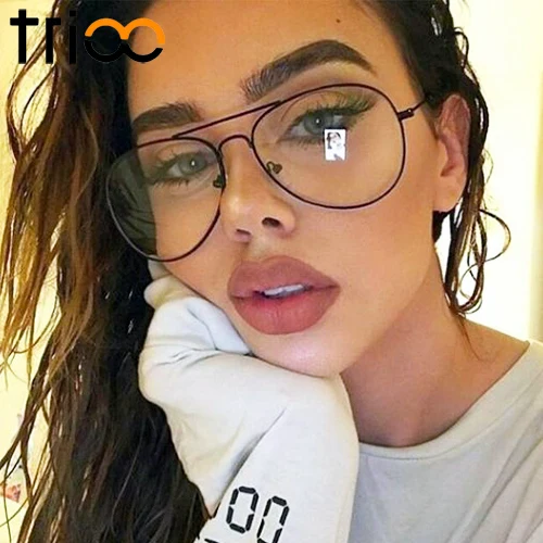 Очки TRIOO женские с диоптриями модные пилотные оптические аксессуары в