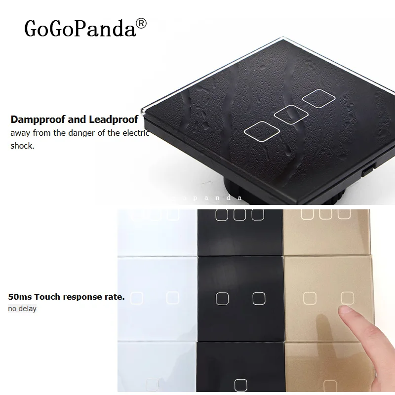  Free Shipping EU Standard 1 Gang 2 Gang 3 Gang 1 Way Wall Light Controler Smart Home Automation Tou - 32966813005