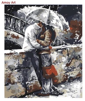 

Frameless painting by numbers Landscape picture diy digital oil painting gift paint by number kits gift cuadros decor romantic