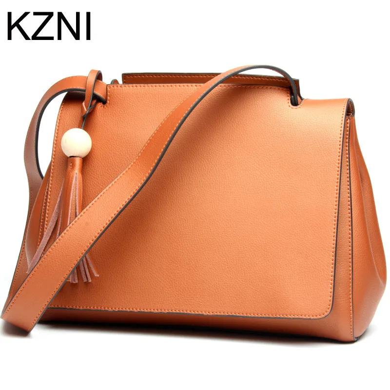 

KZNI Genuine Leather Purse Crossbody Shoulder Women Bag Clutch Female Handbags Sac a Main Femme De Marque L121837