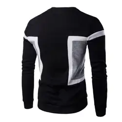Осень-зима модные Для мужчин Slim Fit футболка с длинными рукавами пуловер Джемпер Повседневное Топы Горячая