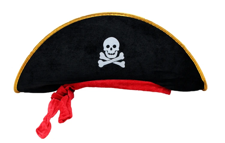 Hot Sales Halloween accessories skull hat caribbean pirate hat skull pirate hat piracy hat