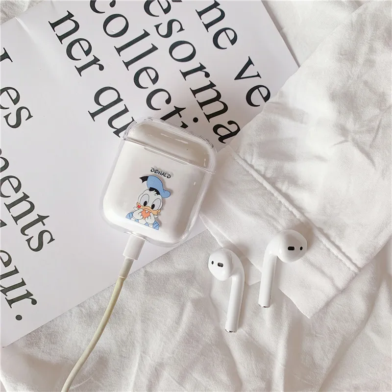 Милый мультфильм Футляр Bluetooth Беспроводной наушники чехол для AirPods Защитная крышка аксессуары для Apple Airpods зарядки сумки - Цвет: Style 3