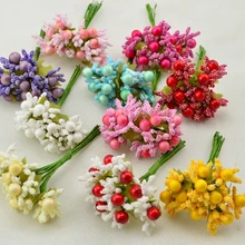 10 PCS Artificial Leaves Stamens Bud Bud Bud Foam Cute Hair Accessories Bride Wrist Flower Material Accessories