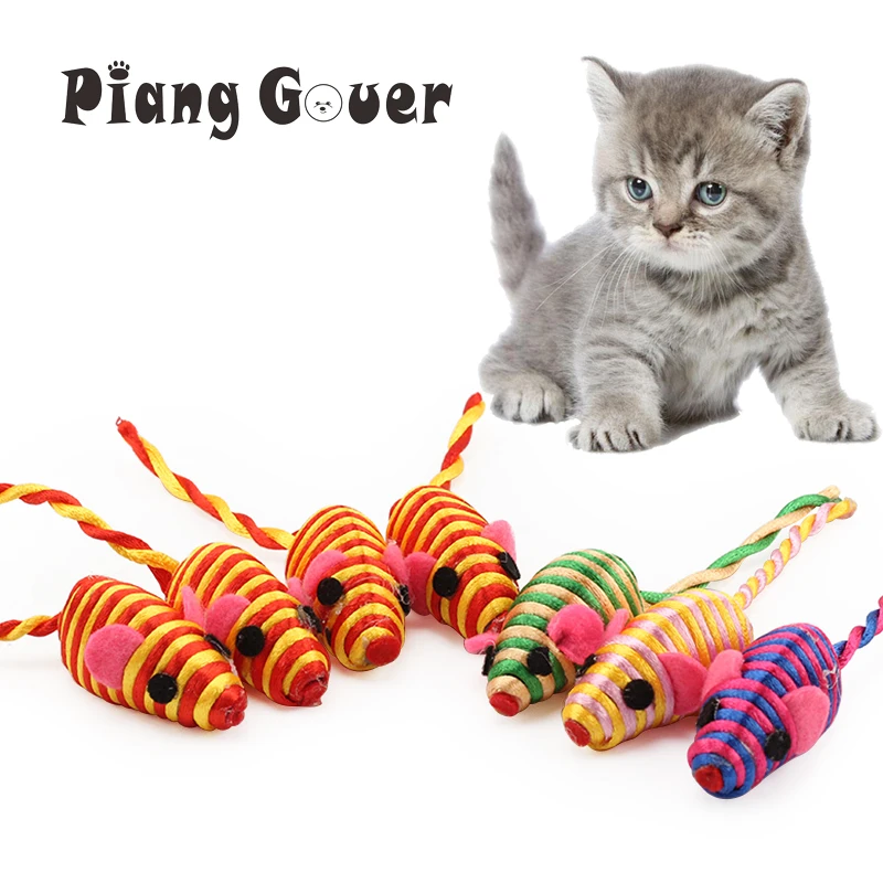 

10pcs Small Mouse Cats Toy Rope Chew Toys For Kitten Pet Supplies