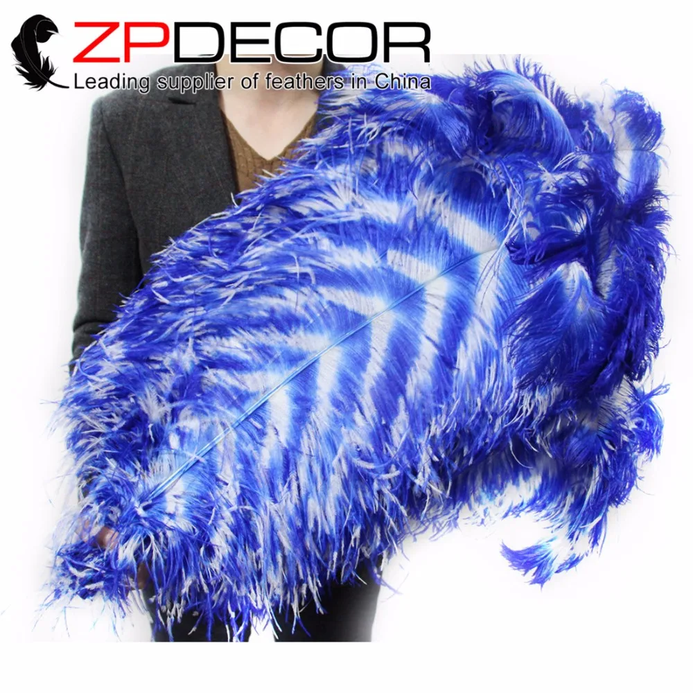 

Manufacturer ZPDECOR 50 pieces/lot 70-75cm(28-30inch) Dyed Royal Blue and White Striped Large Ostrich Feathers