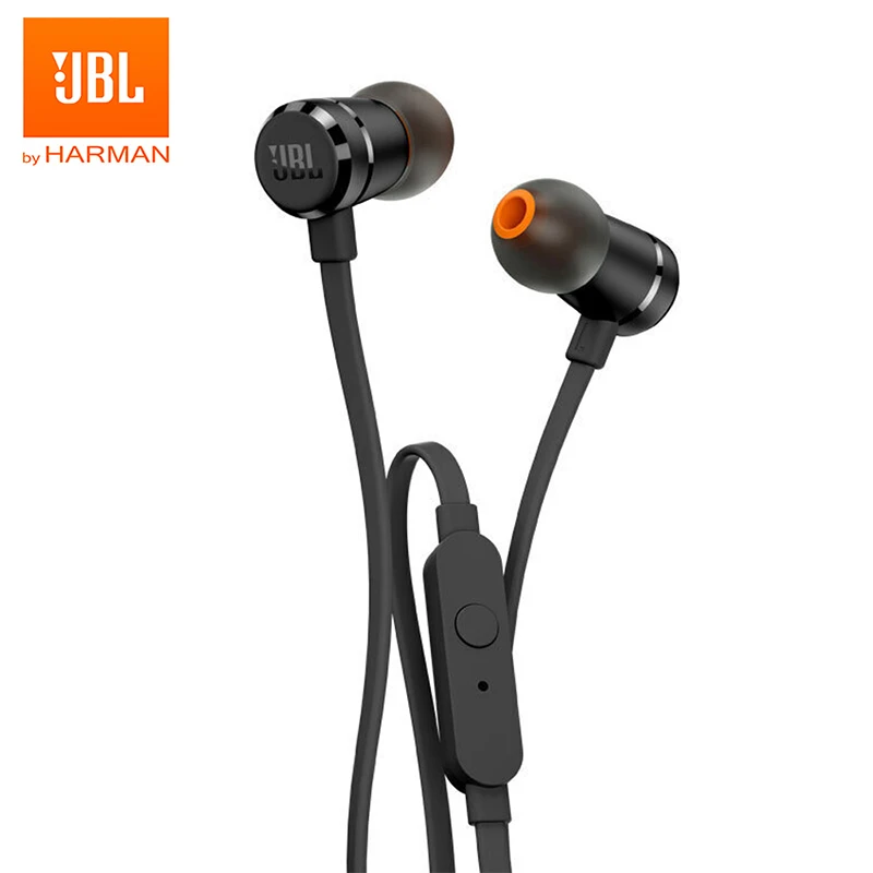 Original JBL Tune 290 3 5mm Wired Earphones T290 Stereo Music Sports Pure Bass Headset Button Remote Hands free Call with Mic