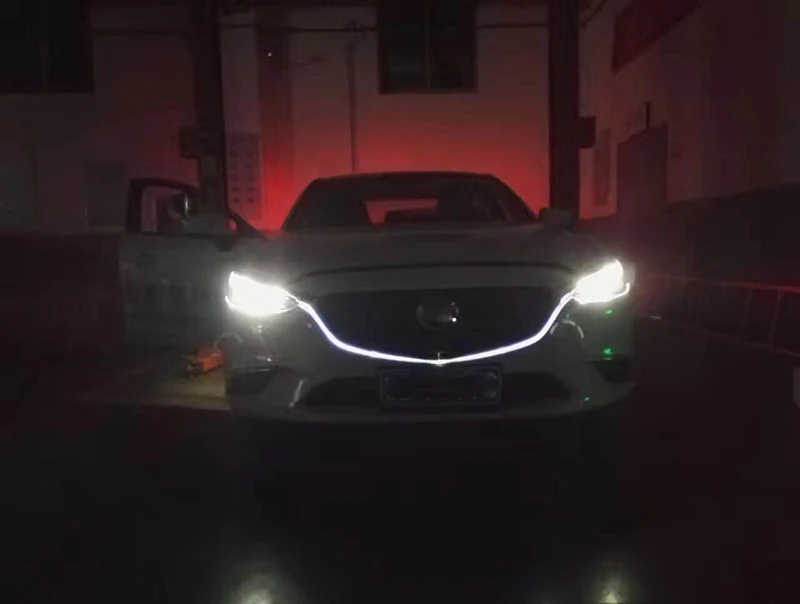 Для Mazda 6 Atenza решетка DRL контурный светодиодный светильник DRL сигнальный светильник противотуманная фара дневной ходовой светильник