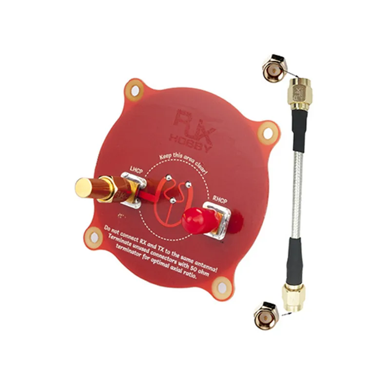 RJX 5,8 GHz 9.4dBi Тройная подача патч антенна с 50ohm Терминатор для Fatshark FPV очки красный