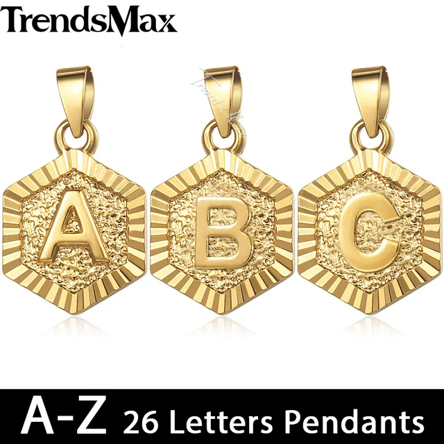 trendsmax 26 alphabets letters a z letter pendants for women men