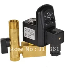 Высокое качество 1/2 ''Электрический сливной таймер клапан 24-230 V с латунным штуцером DC24V AC110V или AC220V EDV-15 с трубкой
