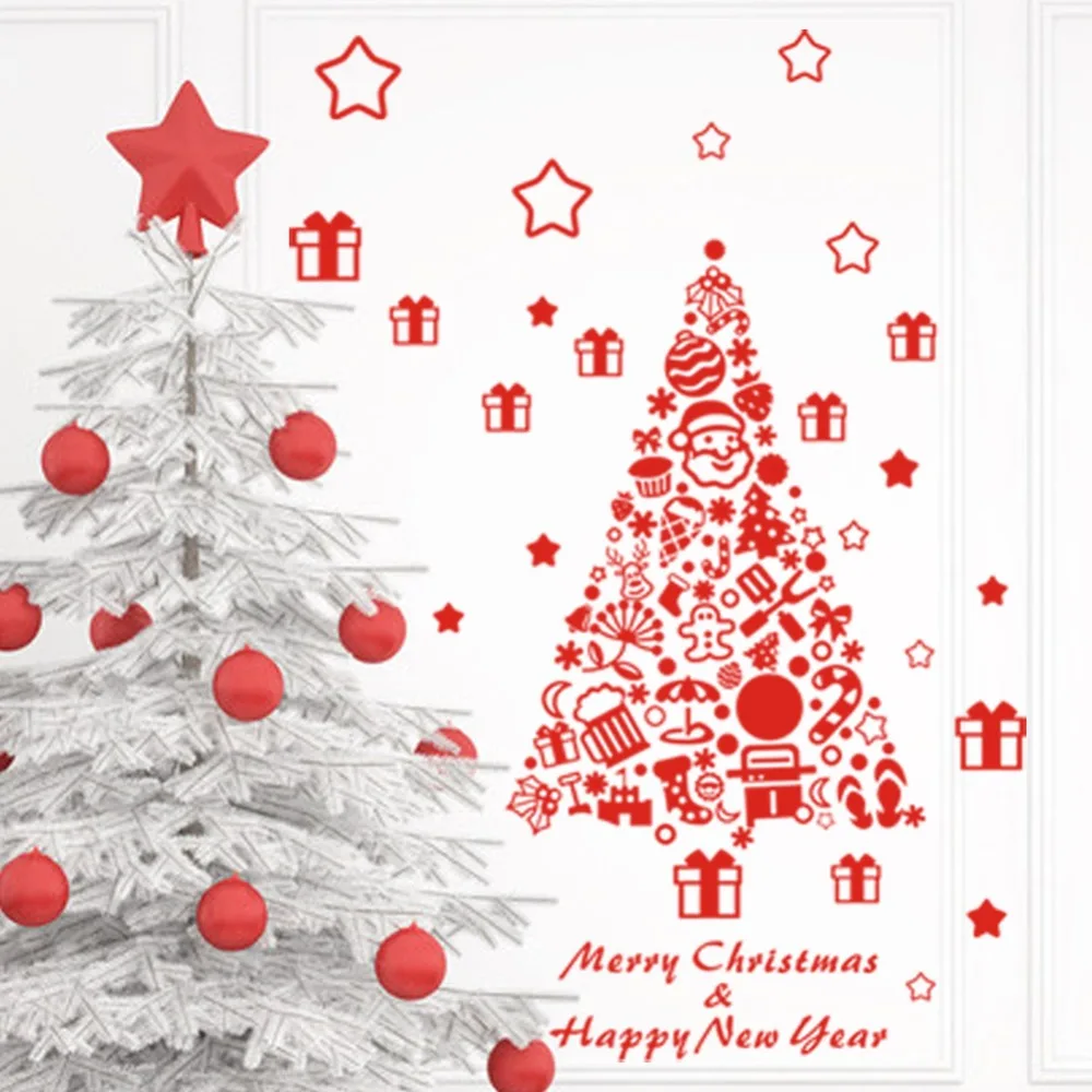 

Christmas DecorationS DIY christmas trees Vinyl Wall Window Stickers Decals