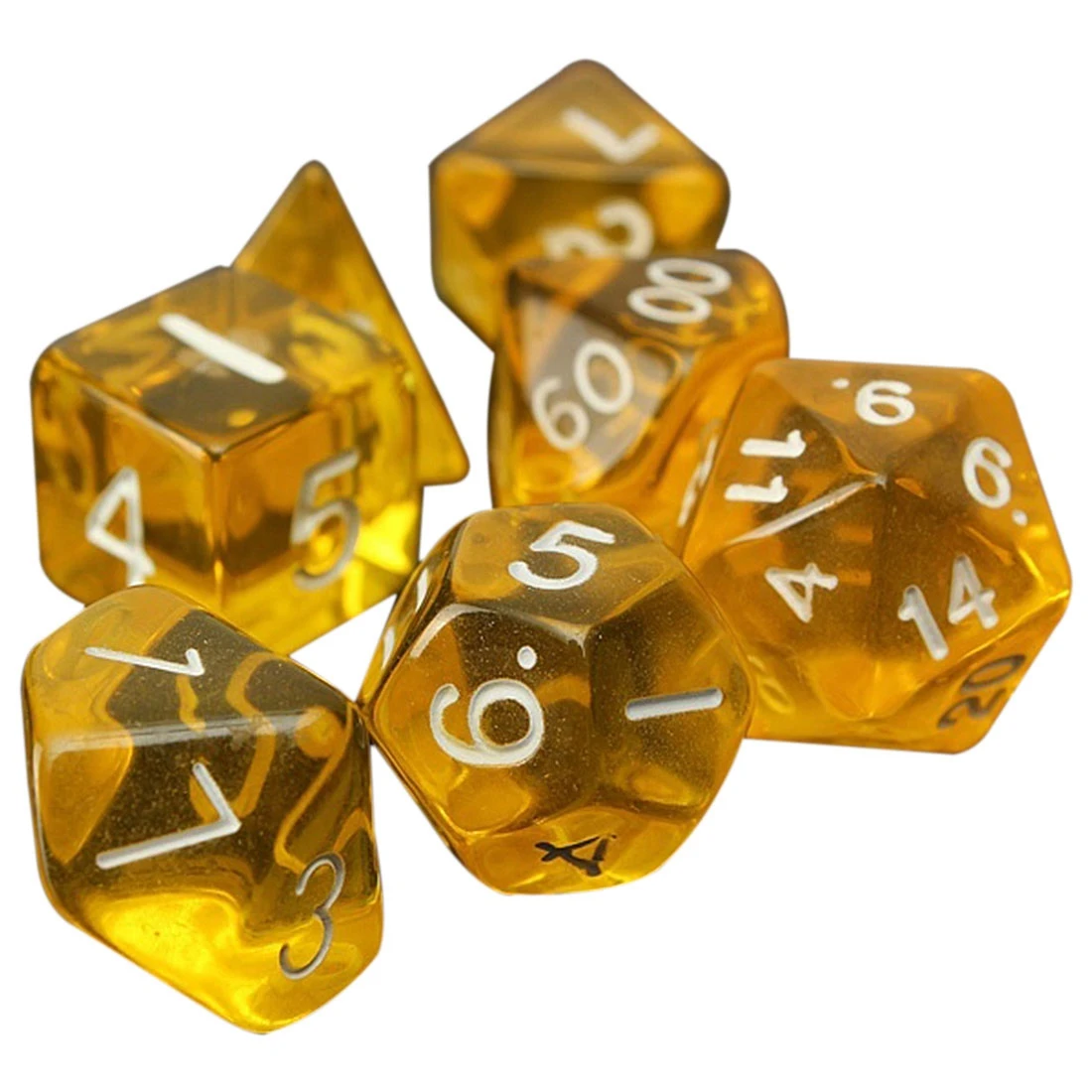 7 Dice Sided D4 D6 D8 D10 D12 D20 MTG Magic the Gathering D Transparent