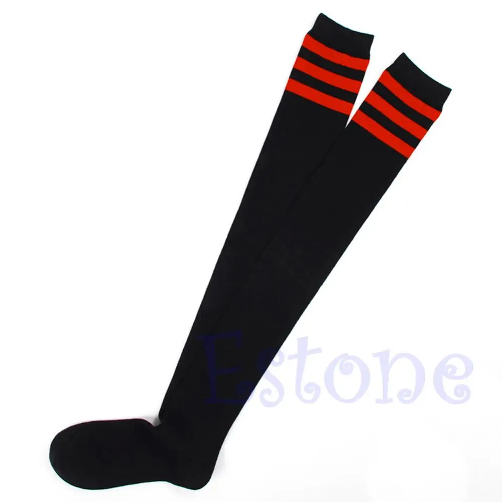 Thigh High Sexy Cotton Socks Women's Striped Over Knee Girl Lady Sock A5405