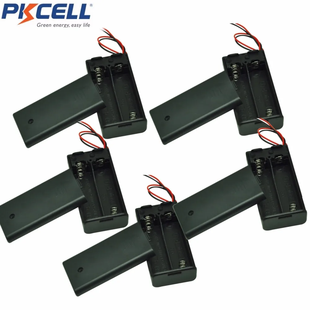 5 x чехол для батарей 2 AA с 6 &quotпроводами крышкой и переключателем|box box|box with batteriesx box