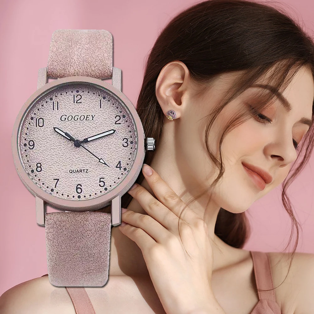 Goede Gogoey Merk vrouwen Horloges 2018 Mode Lederen Polshorloge Vrouwen Horloges Dames Horloge Mujer Bayan Kol Saati Montre Feminino