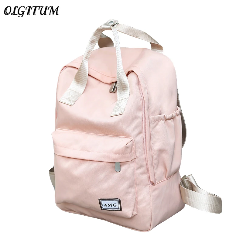 Female Korean College Student Travel Backpack Nylon Waterproof Shool ...