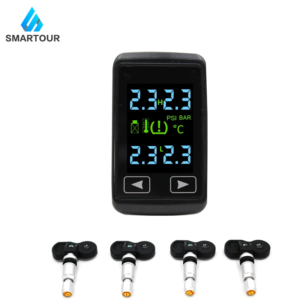 

Smartour Car Wireless TPMS Tire Pressure Monitoring System with 4 Built-in Sensors LCD Display Embedded Monitor For Honda