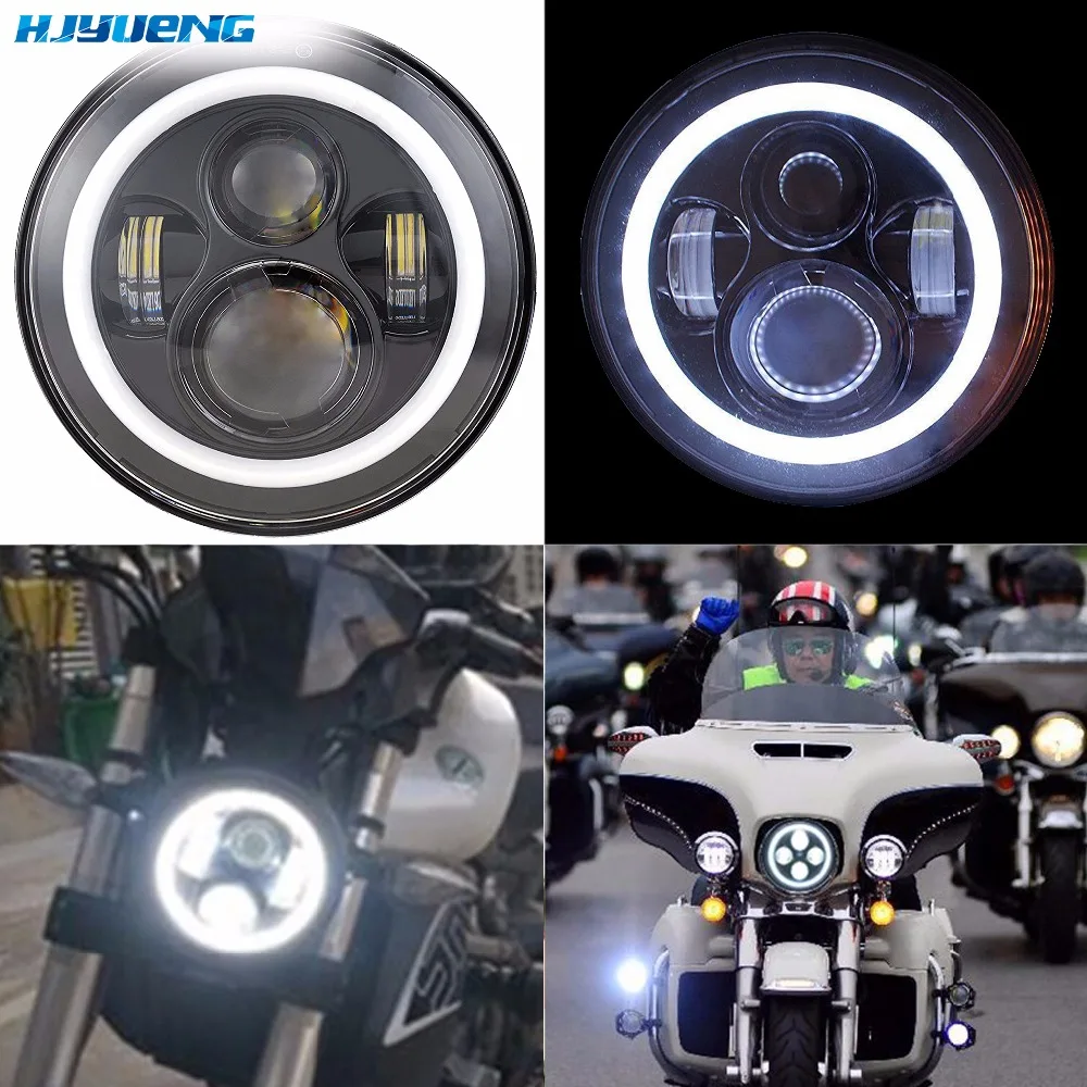 HJYUENG 45W Hot Sale Motorcycle LED Headlight 12V DOT E9 MARK LED