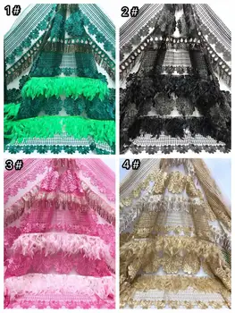 

Baby pink African 3d lace fabric 2019 embroidered sequins french tulle lace high quality flower Swiss mesh Nigerian lace fabrics