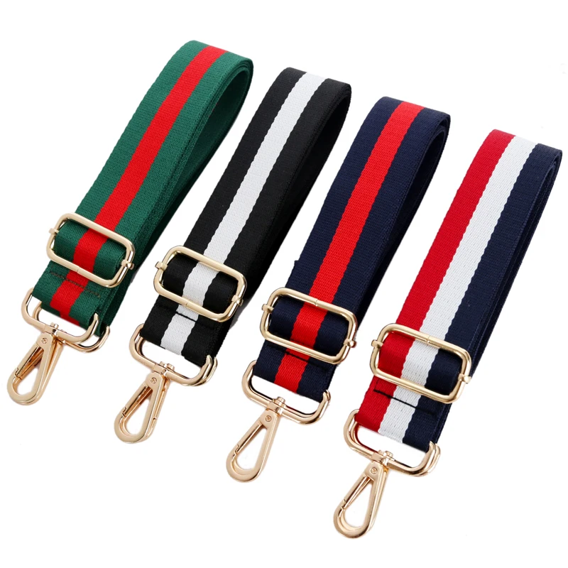 

70-140cm Stripe Crossbody Handbag Detachable Replacement Shoulder Strap Webbing Gold Lobster Bag Belts Accessories