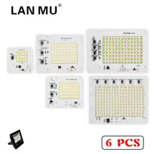LAN MU 6 шт. светодиодный ламповый чип 220 В 2835 SMD лампочка Smart IC светодиодный светильник на входе 10 Вт 20 Вт 30 Вт 50 Вт 90 Вт для наружного прожектора светильник