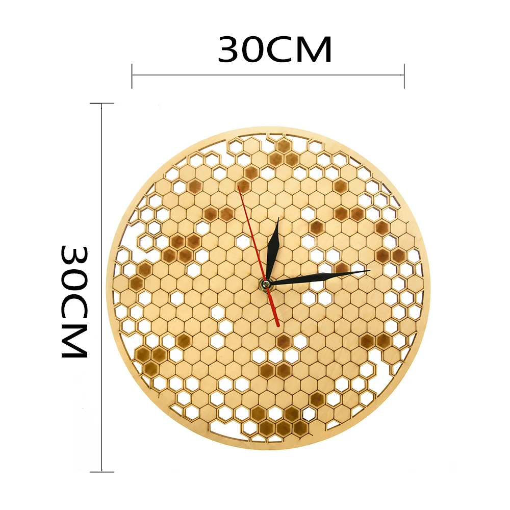 Honey comb оригинальные настенные часы кухня деревенский Висячие reloj сравнению деревянный знак Декор медовые пчелы современный дизайн геометрический saat