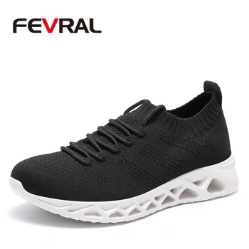 

FEVRAL Brand Men Casual Shoes Men New Sneakers Flats Mesh Lace-Up Breathable Comfortable Spring Summer Men Shoes Big Size 35-45