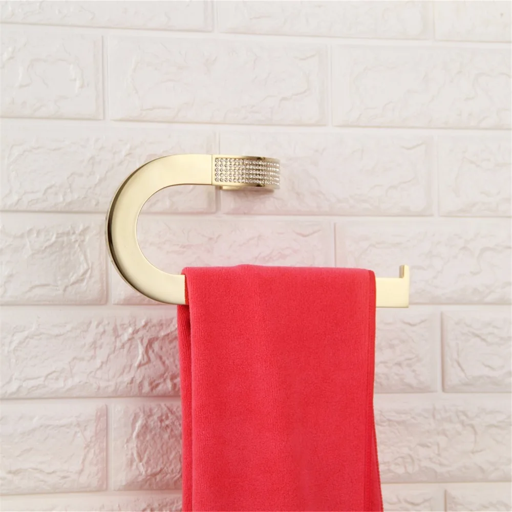 Bathroom Hardware Set Bathroom Hardware Accessories Czech Crystal Bathroom Hardware Set Robe Hook Towel Rail Rack Bar Shelf Toothbrush Holder Bathroom Accessories Gold/Chrome