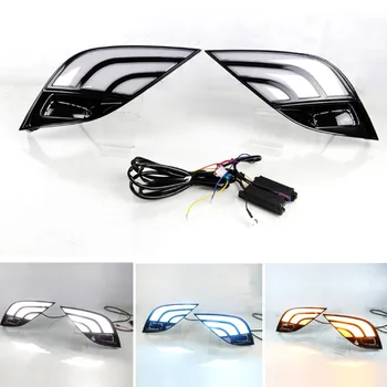 

Car Styling LED for Toyota Camry DRL 2018 Daytime Running Lights with yellow Turn Signal Dimmed Function Relay Wireless Control