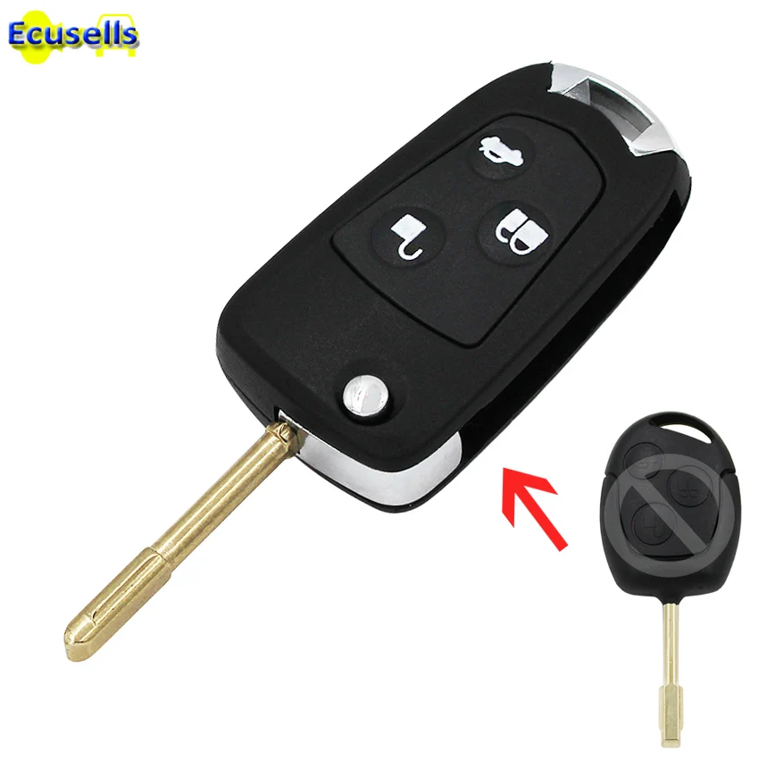 

Modified flip Remote Key Shell case cover 2 Button For Ford Focus Fiesta Mondeo Transit Fusion KA C-MAX S-MAX uncut FO21 blade