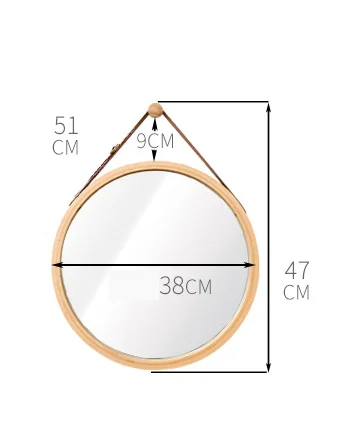 Скандинавском стиле, зеркало для ванной, отель, ванная комната, прихожая, настенная вешалка в качестве украшения, зеркальная рама, туалетное зеркало, декор для ванной LFB984 - Цвет: color 1 round