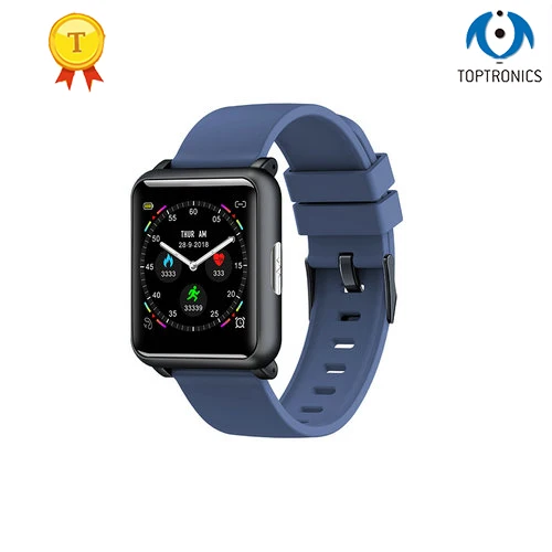 Новейшие ЭКГ+ PPG умные часы для мужчин и женщин браслет монитор сердечного ритма фитнес-трек для Android 4,4, IOS 8,2 - Цвет: Blue