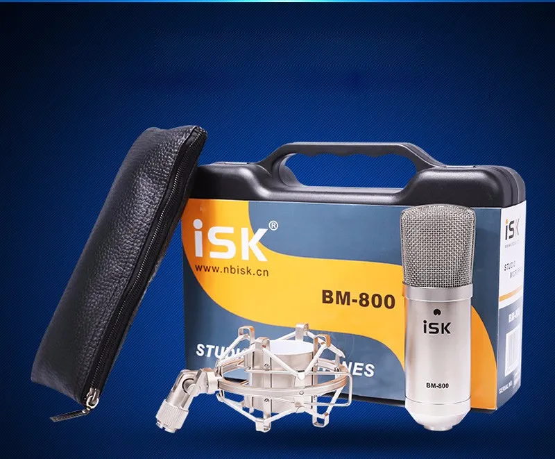 ISK BM-800 с USB звуковая карта значок Upod nano профессиональный конденсаторный записывающий микрофон для студии и вещания