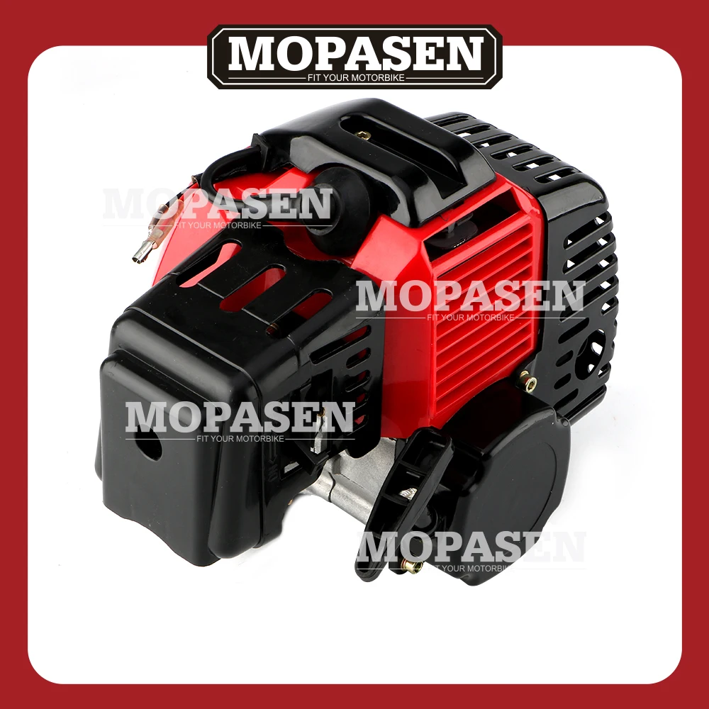 Kopen Compleet 49CC 2 Takt Motor Motor voor Mini Pocket Bike Gas G Scooter ATV Quad Fiets Motorfiets Accessoires Motor onderdelen
