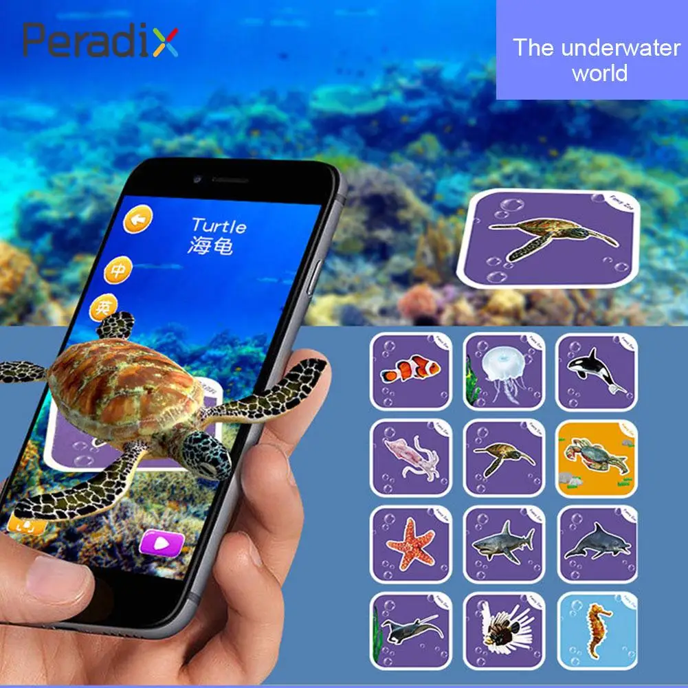 3D Card AR Book Preschool Vocal Charts tablet Voice Sound Board Grasp Kids Intelligence Development Learning Literacy Cards Toys