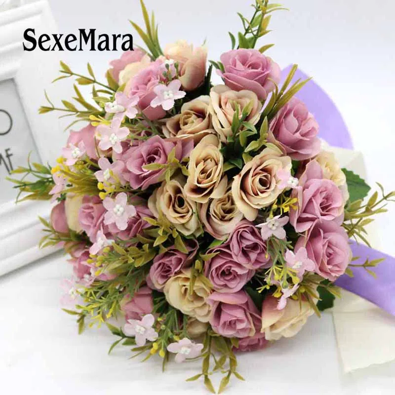 

2018 Wedding Accessories New Bridesmaid Wedding Bride Bouquet Romantic Wedding Bouquet Flower Brides